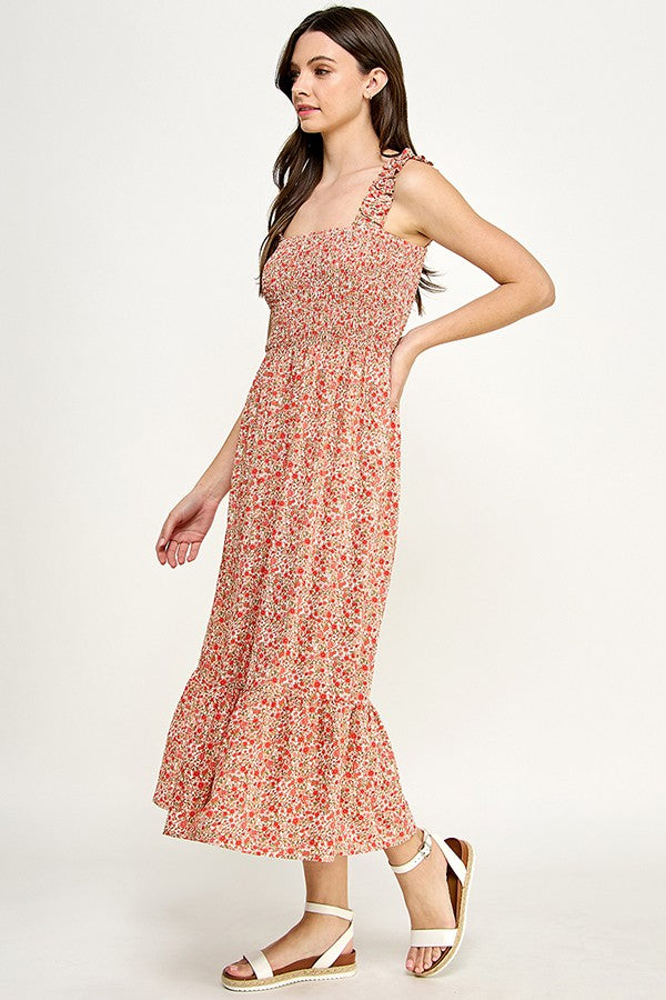 Yura - Flirty Floral Midi Dress - YD1139BJT