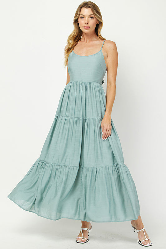 Seafoam Serenity Tiered Maxi Dress - YD1169BJ01