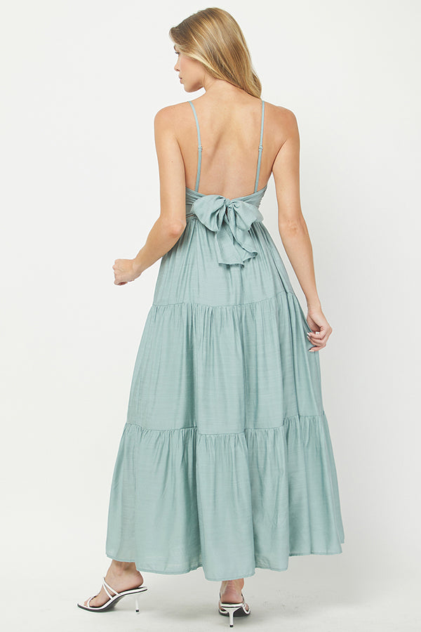 Seafoam Serenity Tiered Maxi Dress - YD1169BJ01