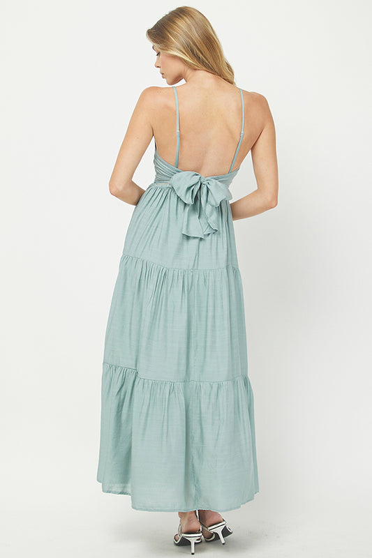 Seafoam Serenity Tiered Maxi Dress - YD1169BJ01