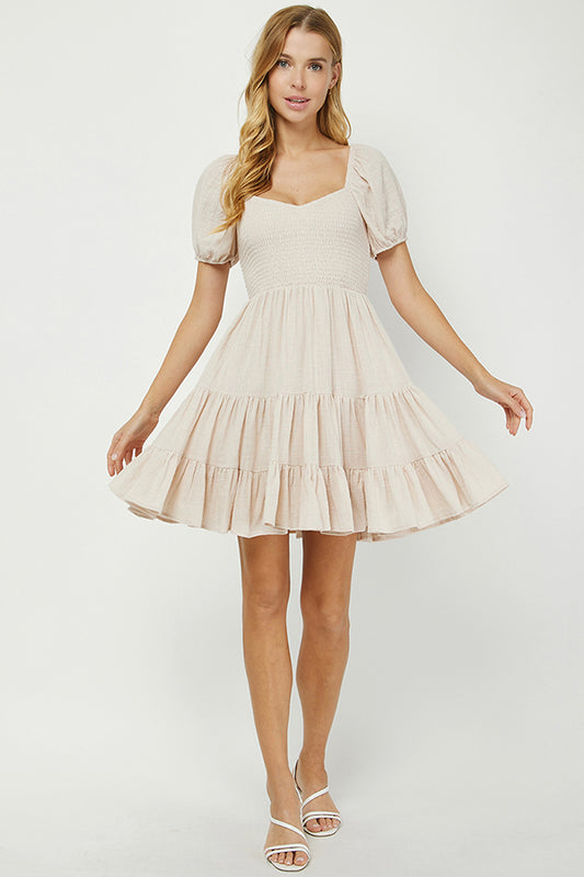 YURA - Cotton Crinkle Babydoll Dress