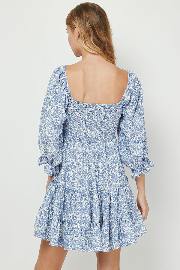 Floral Dream Smocked Mini Dress - YD1300BJ
