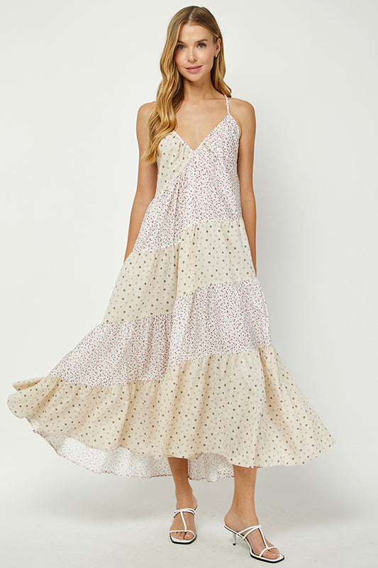 Serafina Floral Tiered Dress - YD1437BJ