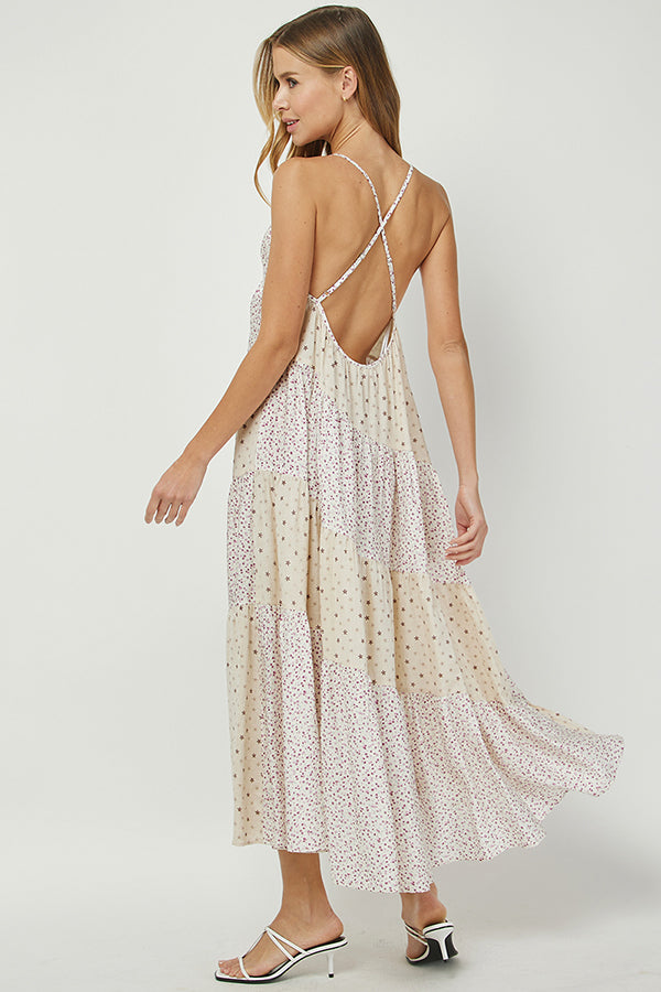 Serafina Floral Tiered Dress - YD1437BJ