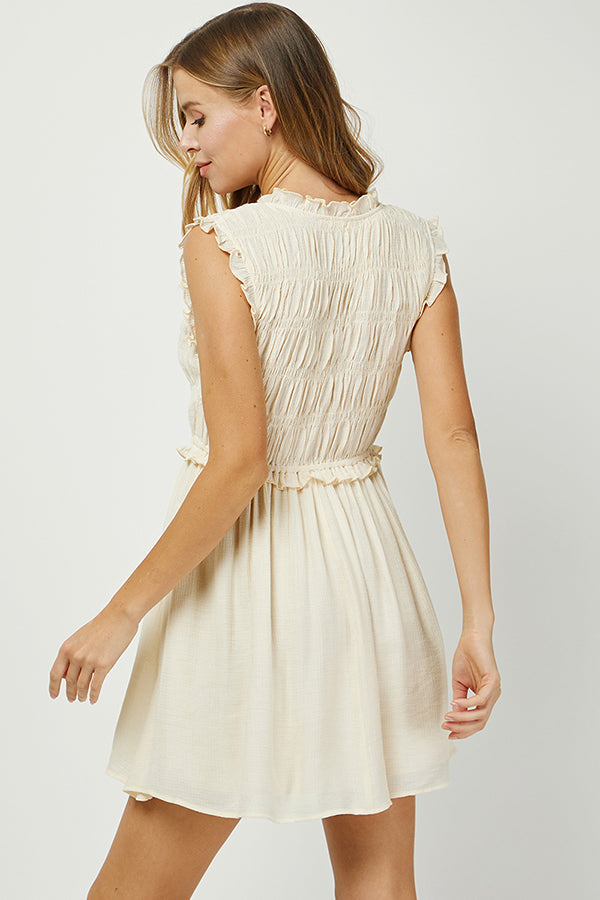 Serenity Smocked Ruffle Dress - YD1468KJ