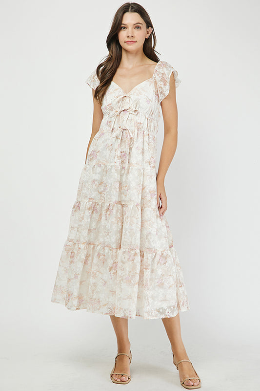 Petal Whisper Tiered Midi Dress - YD1491BJ01
