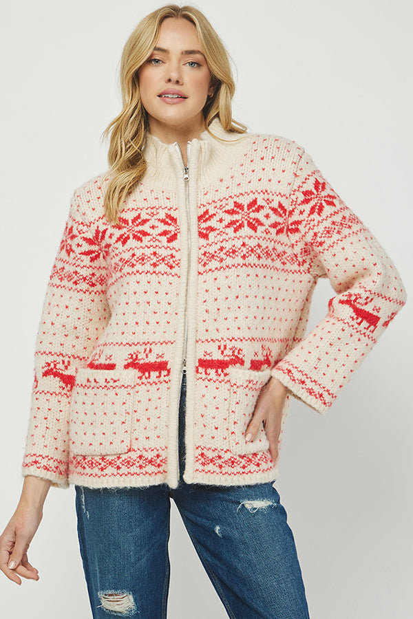 Holiday Cozy Knit Jacket - YW6036KJ