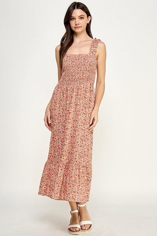Yura - Flirty Floral Midi Dress - YD1139BJT