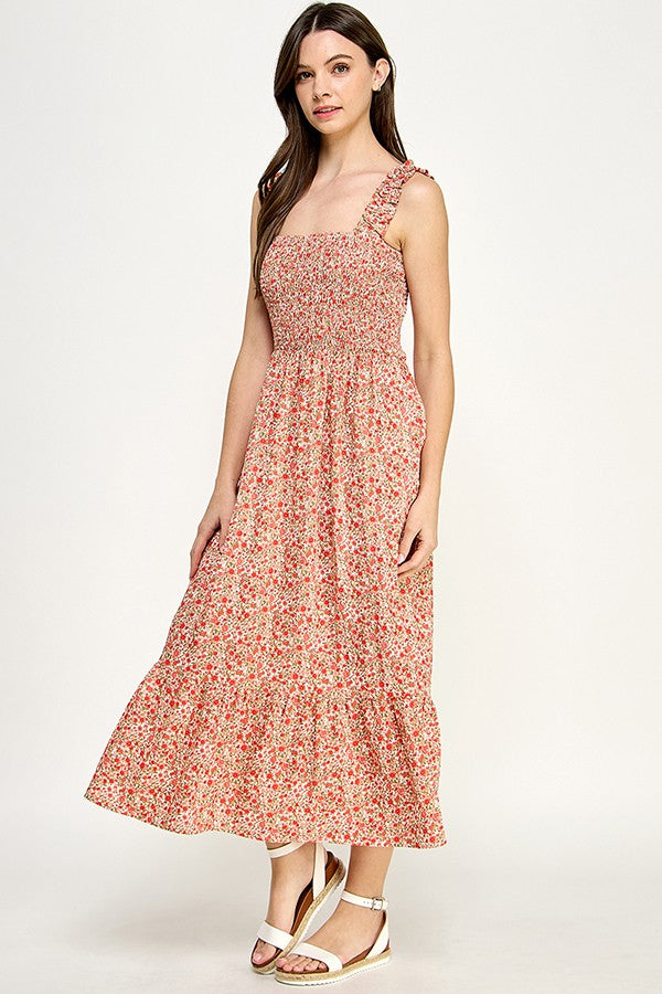 Yura - Flirty Floral Midi Dress - YD1139BJT