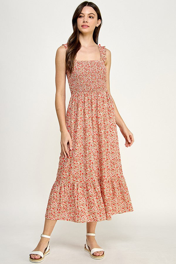 Yura - Flirty Floral Midi Dress - YD1139BJT