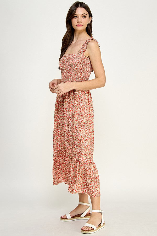 Yura - Flirty Floral Midi Dress - YD1139BJT