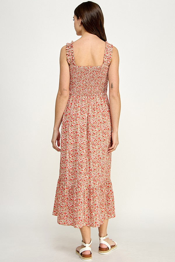Yura - Flirty Floral Midi Dress - YD1139BJT