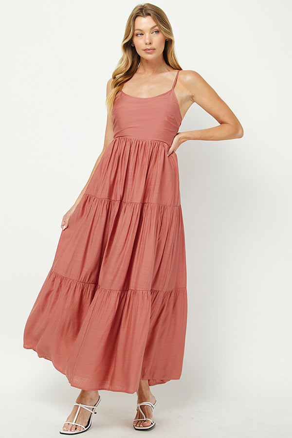 Mellow Rose Tiered Maxi Dress - YD1169BJ01