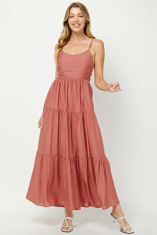 Mellow Rose Tiered Maxi Dress - YD1169BJ01