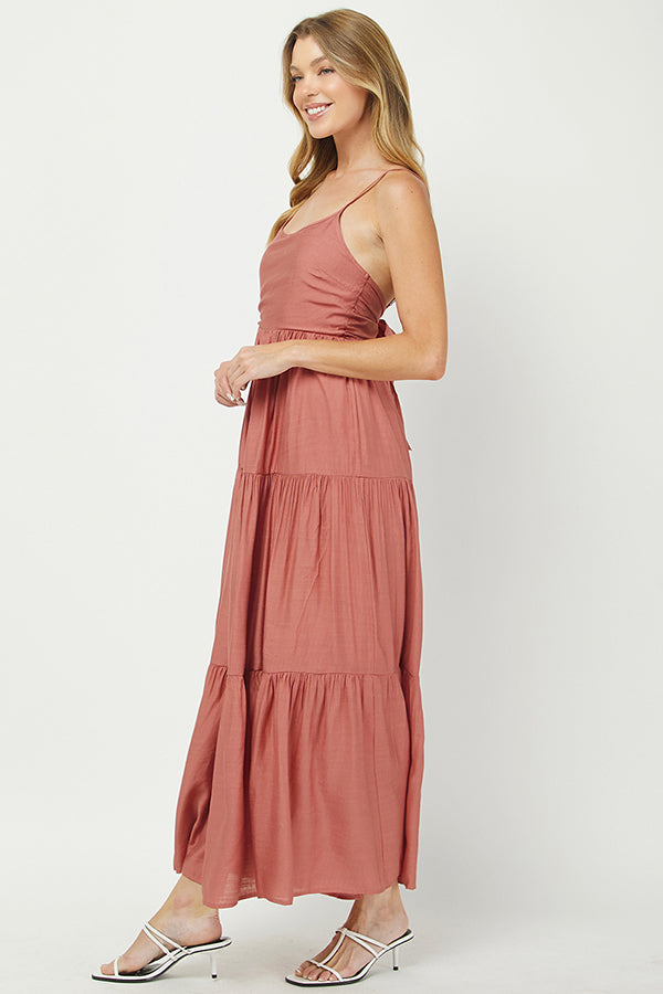 Mellow Rose Tiered Maxi Dress - YD1169BJ01