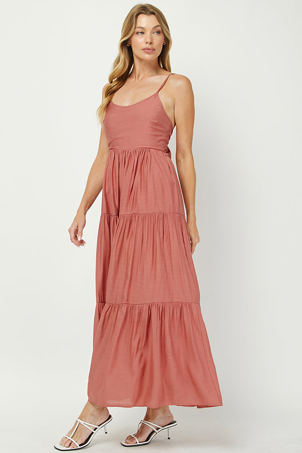 Mellow Rose Tiered Maxi Dress - YD1169BJ01