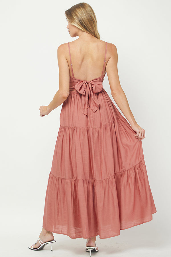Mellow Rose Tiered Maxi Dress - YD1169BJ01