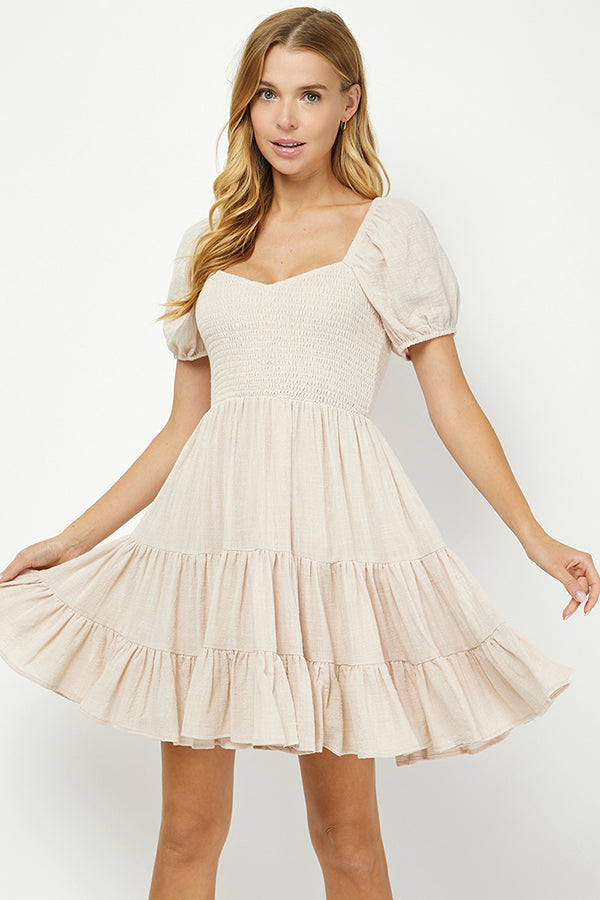 YURA - Cotton Crinkle Babydoll Dress