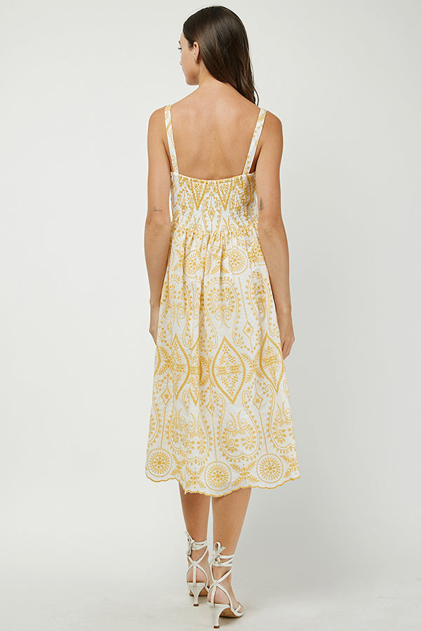 Sunlit Paisley Midi Dress - YD1385BJ