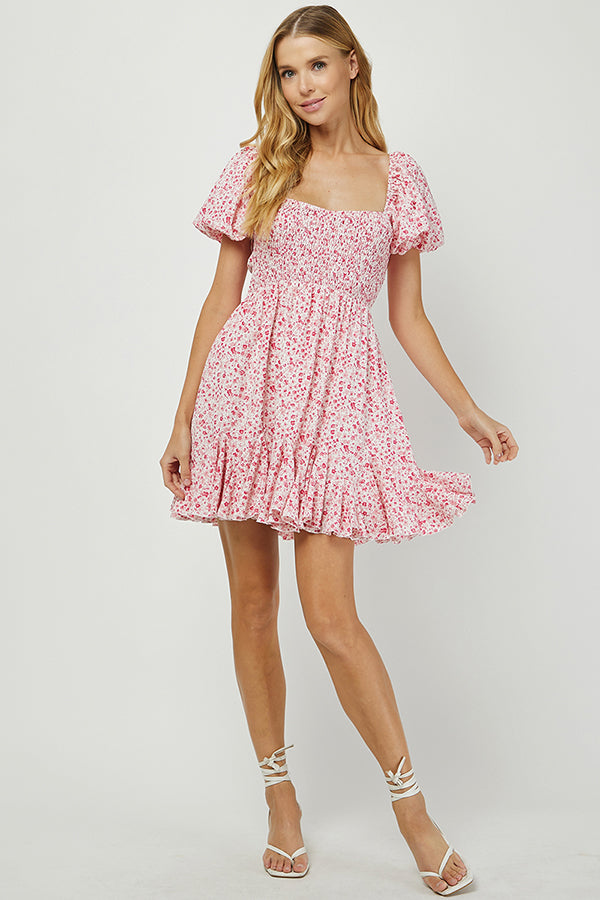 Rosy Meadow Smocked Dress - YD1409BJ