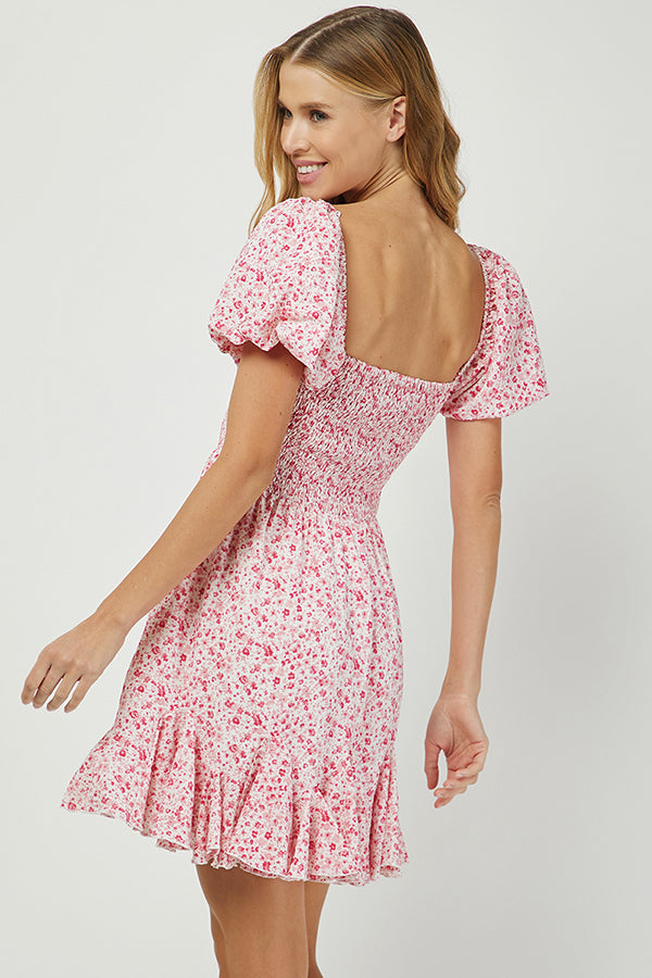 Rosy Meadow Smocked Dress - YD1409BJ