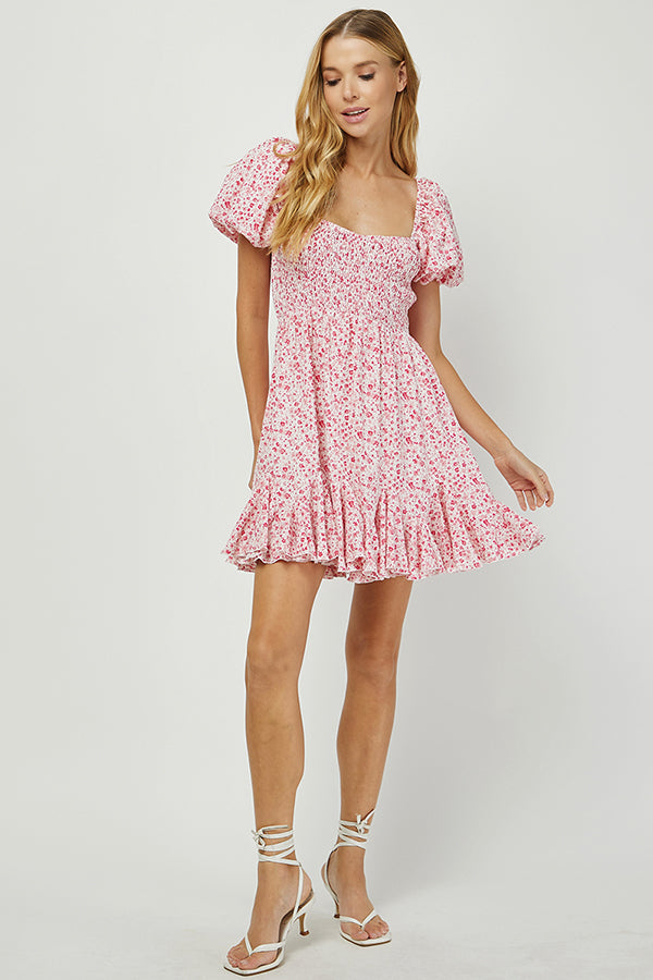 Rosy Meadow Smocked Dress - YD1409BJ