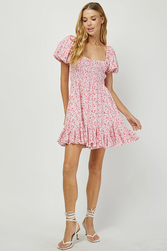 Rosy Meadow Smocked Dress - YD1409BJ