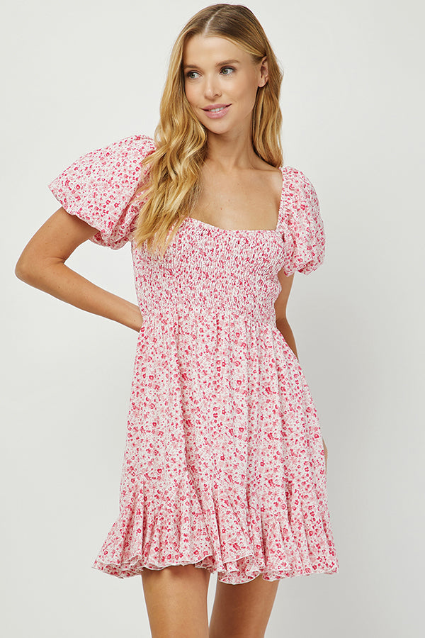 Rosy Meadow Smocked Dress - YD1409BJ