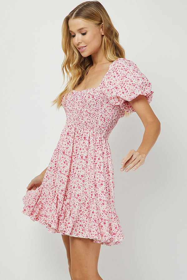 Rosy Meadow Smocked Dress - YD1409BJ