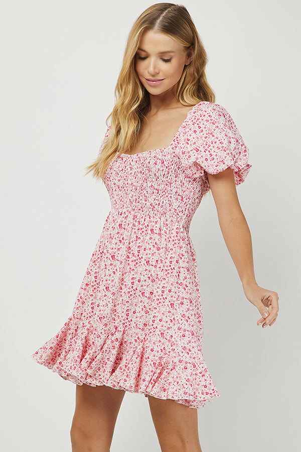 Rosy Meadow Smocked Dress - YD1409BJ