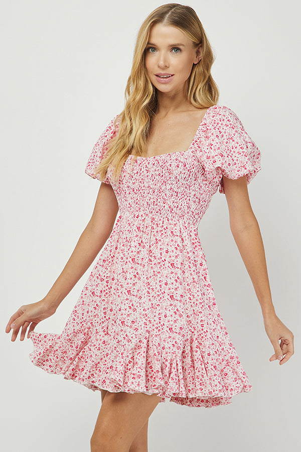 Rosy Meadow Smocked Dress - YD1409BJ