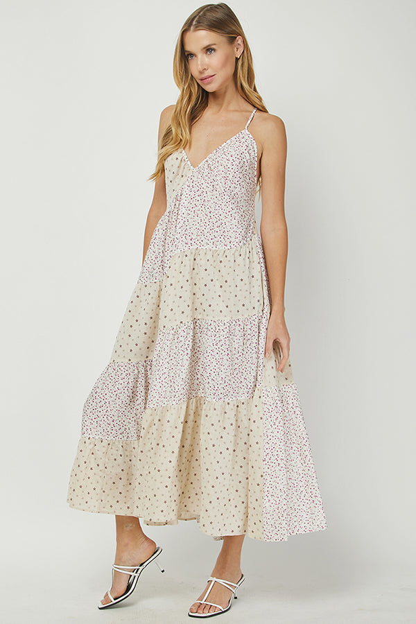 Serafina Floral Tiered Dress - YD1437BJ