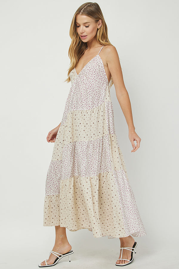 Serafina Floral Tiered Dress - YD1437BJ
