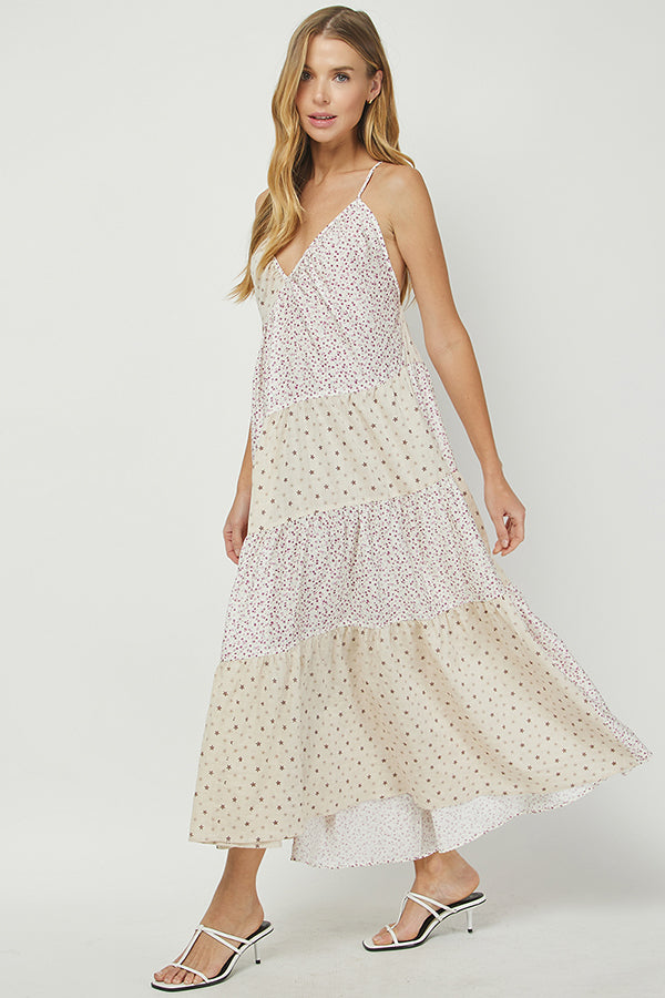 Serafina Floral Tiered Dress - YD1437BJ