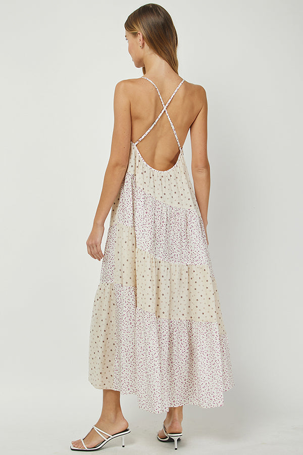 Serafina Floral Tiered Dress - YD1437BJ