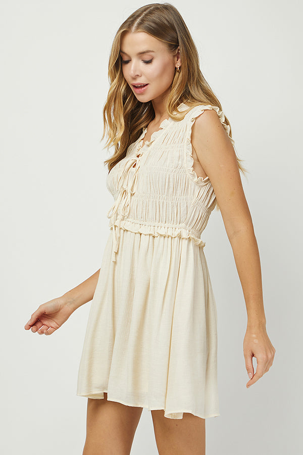 Serenity Smocked Ruffle Dress - YD1468KJ