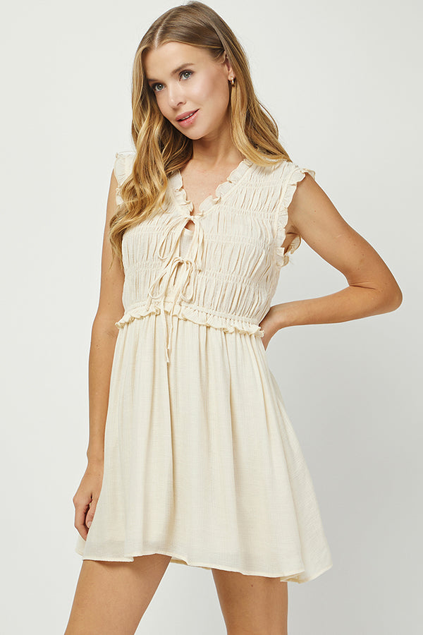 Serenity Smocked Ruffle Dress - YD1468KJ