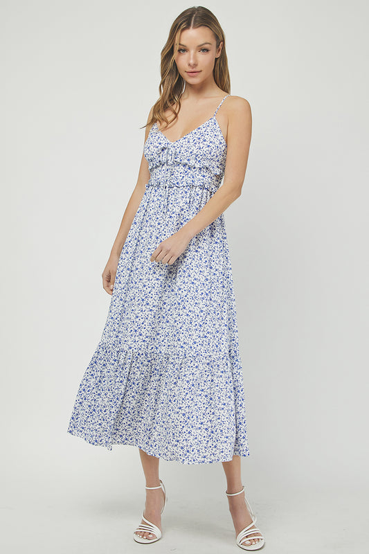 Ditsy Floral Print Midi Sundress - YD1483BJ01