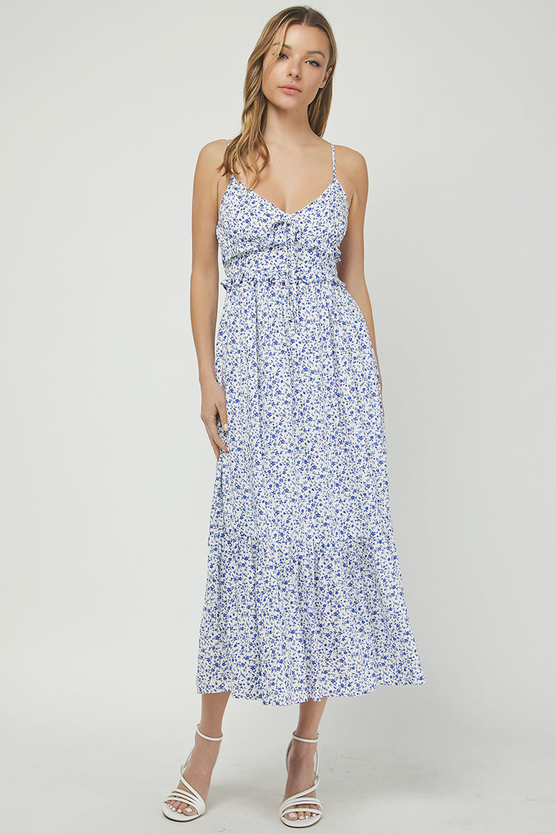 Ditsy Floral Print Midi Sundress - YD1483BJ01