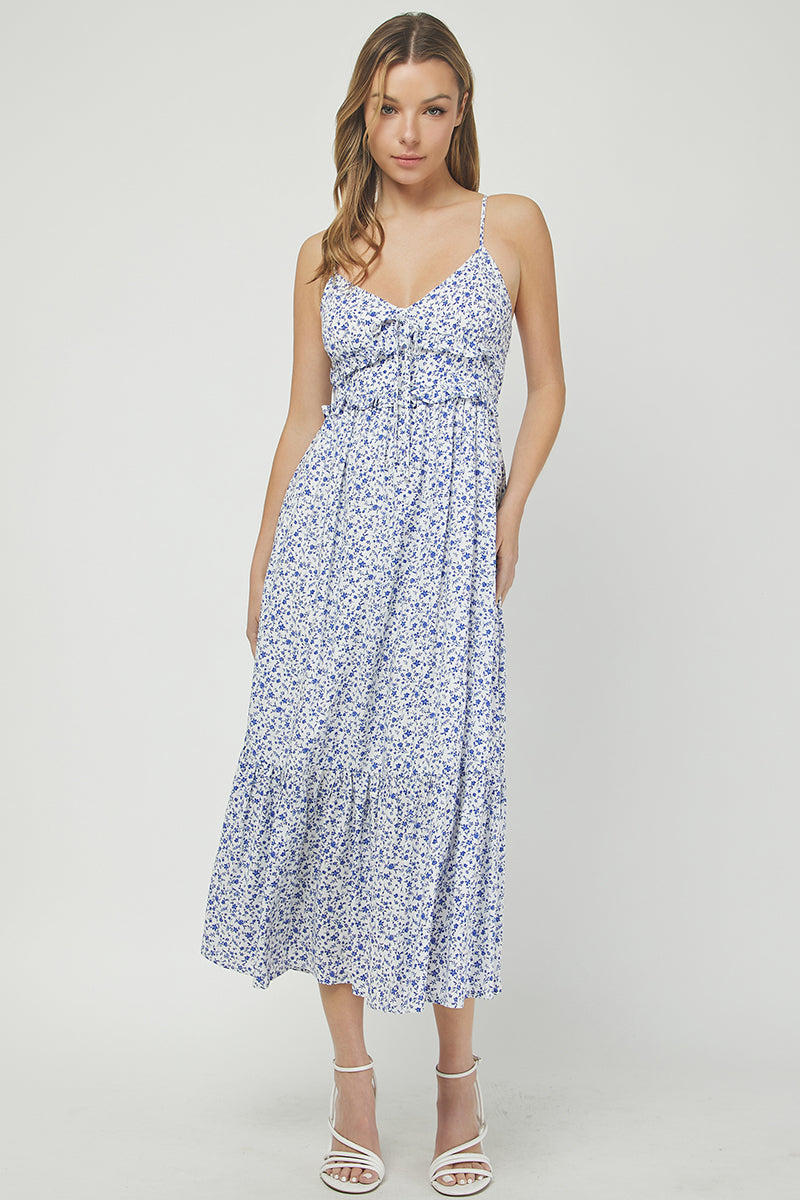 Ditsy Floral Print Midi Sundress - YD1483BJ01