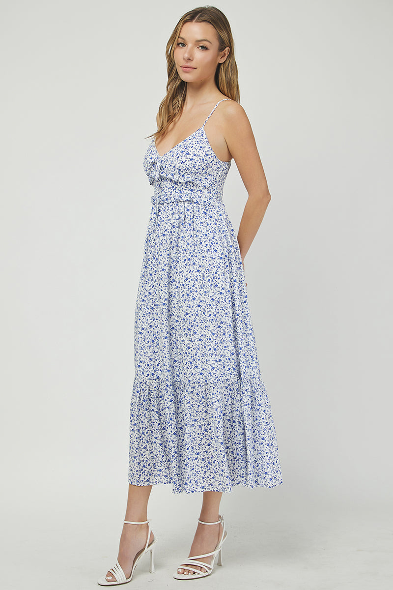 Ditsy Floral Print Midi Sundress - YD1483BJ01