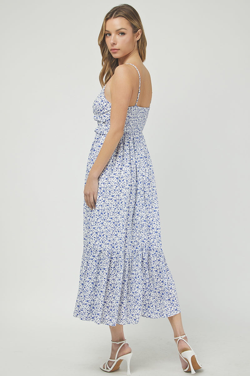 Ditsy Floral Print Midi Sundress - YD1483BJ01