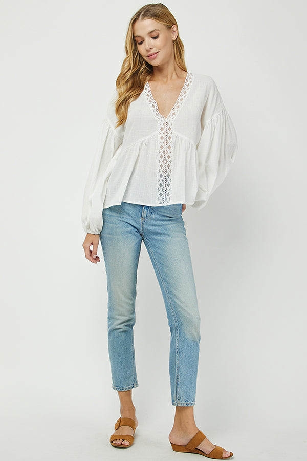 Lace Whisper Blouse - YT3066BJ