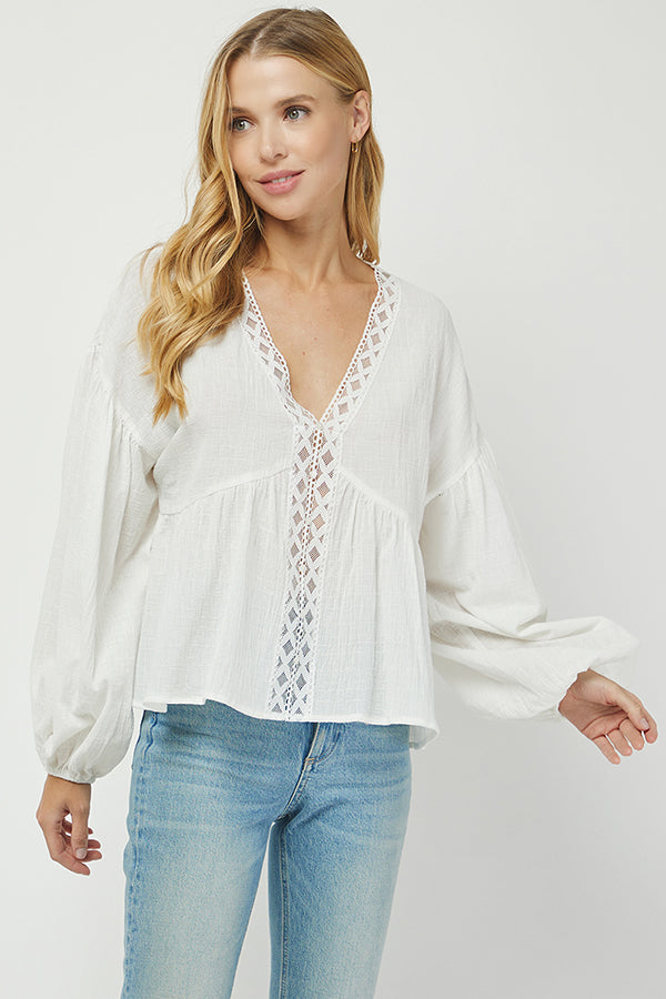 Lace Whisper Blouse - YT3066BJ