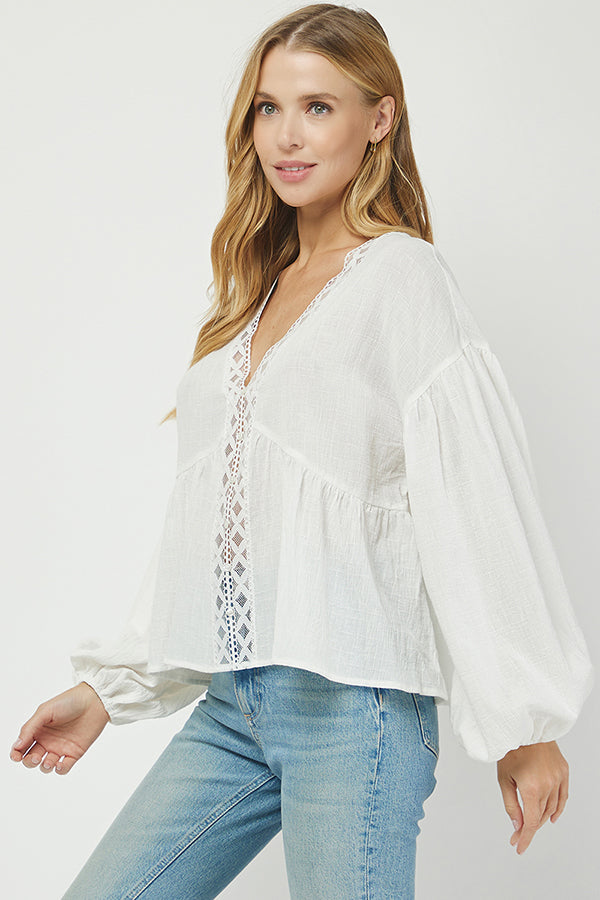 Lace Whisper Blouse - YT3066BJ