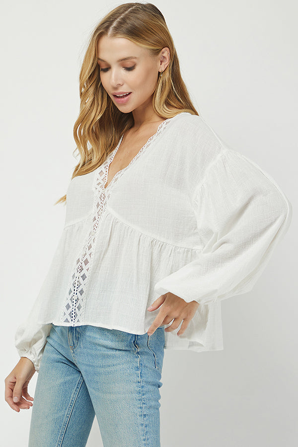 Lace Whisper Blouse - YT3066BJ