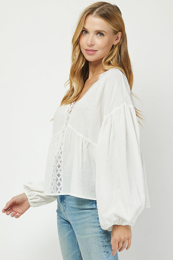Lace Whisper Blouse - YT3066BJ
