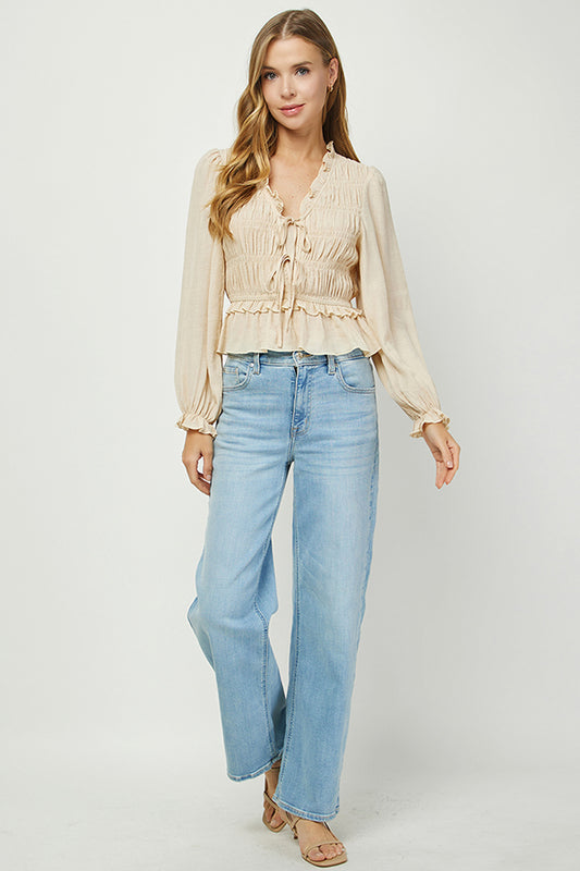 Sunkissed Ruffle Tie Top - YT3076KJ