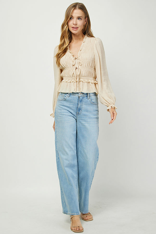 Sunkissed Ruffle Tie Top - YT3076KJ