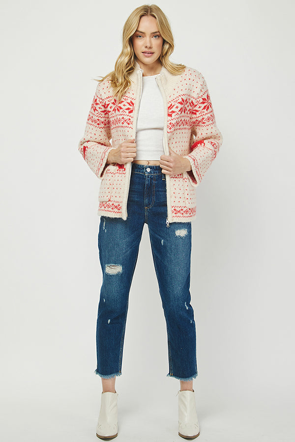 Holiday Cozy Knit Jacket - YW6036KJ